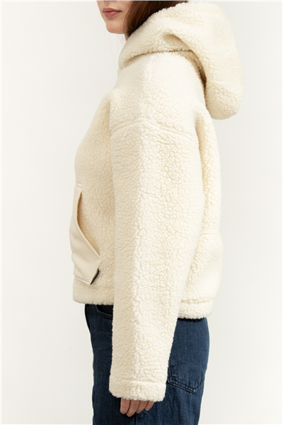 Karl Lagerfeld Teddy Cropped Kadın Bisiklet Yaka Sweatshirt