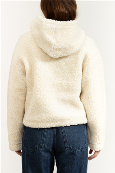 Karl Lagerfeld Teddy Cropped Kadın Bisiklet Yaka Sweatshirt