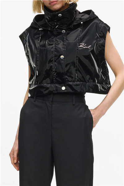 Karl Lagerfeld Transformable Coat Kadın Mont Siyah