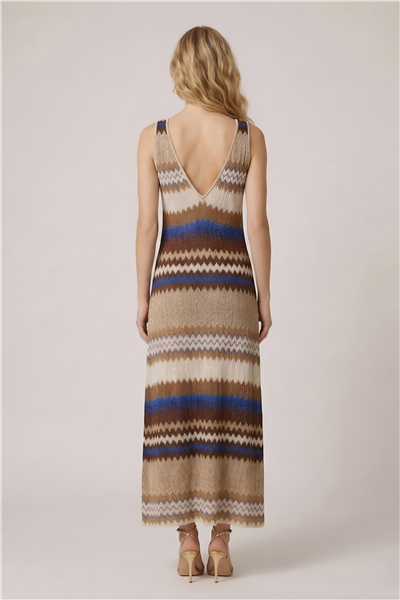 Lalamia Kadın Missoni Simli Elbise
