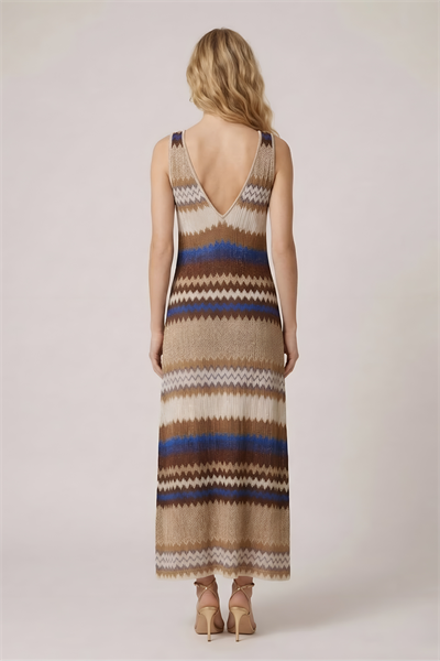 Lalamia Kadın Missoni Simli Elbise