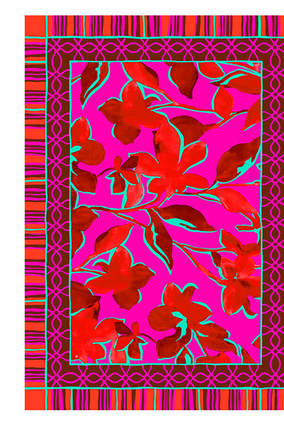 Lidea Kadın G-Lidea Fused Florals Pareo