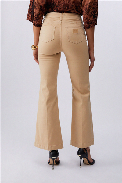 Liu Jo B.Up Flare Jewel H.W. Kadın Pantolon Bej