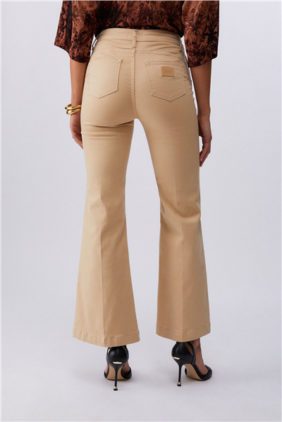 Liu Jo B.Up Flare Jewel H.W. Kadın Pantolon Bej