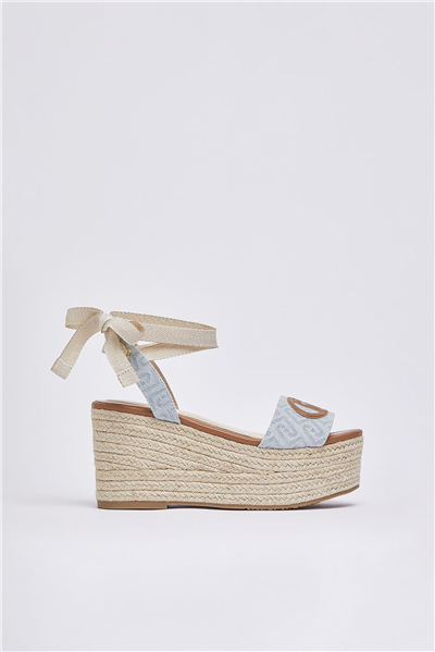 Liu Jo Bali 02 Monogram Kadın Sandalet Açık Mavi