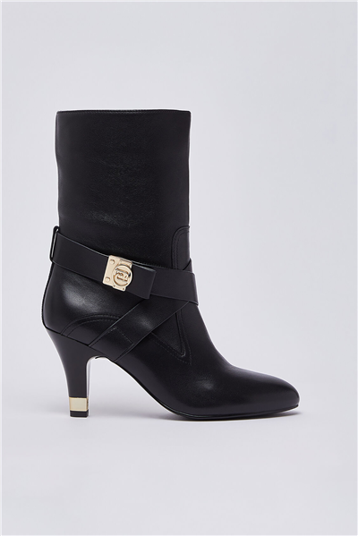 Liu Jo Blake 02 - Ankle Boot Baby Calf Leather Black Kadın Bot Siyah