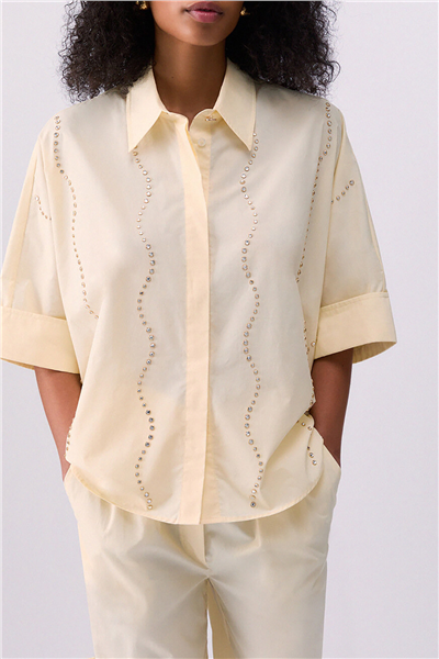 Liu Jo Camicia C/Ricamo Kadın Gömlek Sarı