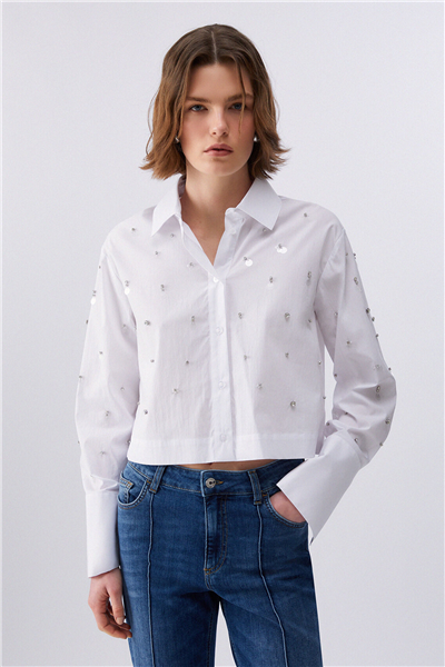 Liu Jo Camicia Ts M/L Kadın Gömlek Beyaz