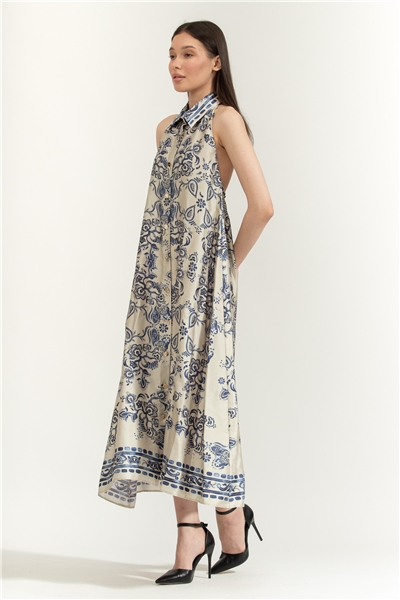 Liu Jo Ecs Abito Midi Aperto Dietro Kadın Elbise