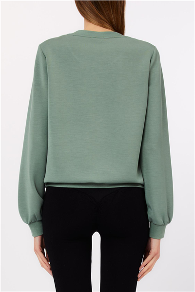 Liu Jo Ecs Felpa Chiusa Kadın Bisiklet Yaka Sweatshirt