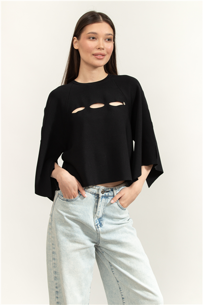 Liu Jo Ecs Maglia Chiusa M/C Kadın Triko