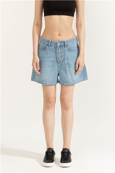 Liu Jo Ecs Short Bottoni Kadın Jean Pantolon