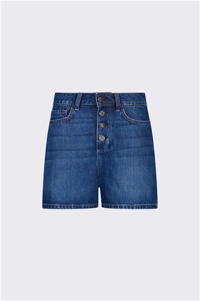 Liu Jo Ecs Short Bottoni Kadın Jean Pantolon