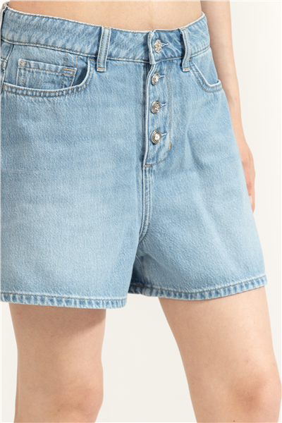 Liu Jo Ecs Short Bottoni Kadın Jean Pantolon