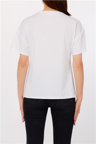 Liu Jo Ecs T-Shirt Moda M/C Kadın Bisiklet Yaka T-Shirt