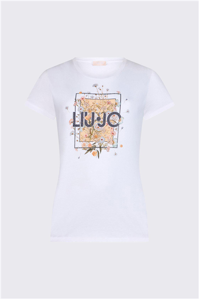 Liu Jo Ecs T-Shirt Moda M/C Kadın Bisiklet Yaka T-Shirt