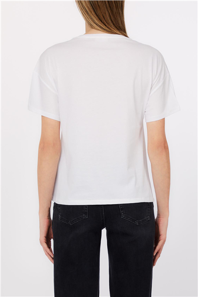 Liu Jo Ecs T-Shirt Moda M/C Kadın Bisiklet Yaka T-Shirt