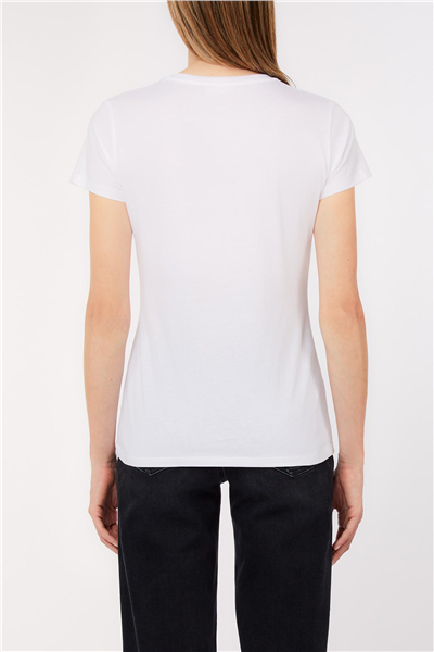 Liu Jo Ecs T-Shirt Moda M/C Kadın Bisiklet Yaka T-Shirt