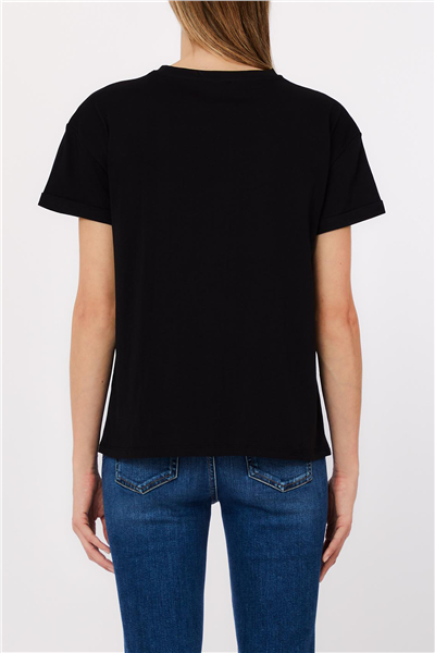 Liu Jo Ecs T-Shirt Moda M/C Kadın Bisiklet Yaka T-Shirt