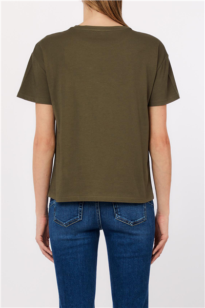 Liu Jo Ecs T-Shirt Moda M/C Kadın Bisiklet Yaka T-Shirt