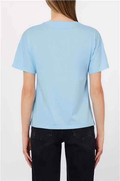 Liu Jo Ecs T-Shirt Moda M/C Kadın Bisiklet Yaka T-Shirt