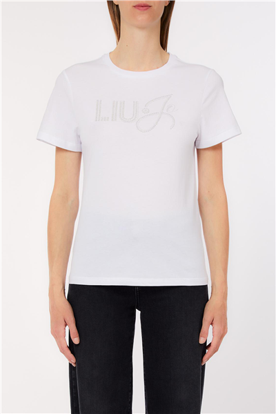Liu Jo Ecs T-Shirt Moda M/C Kadın Bisiklet Yaka T-Shirt