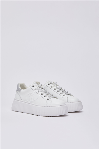 Liu Jo Elodie 01 - Sneaker Calf Black Kadın Sneaker Beyaz