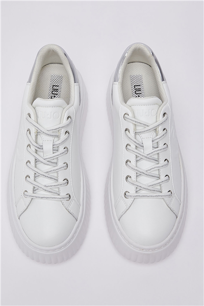 Liu Jo Elodie 01 - Sneaker Calf Black Kadın Sneaker Beyaz