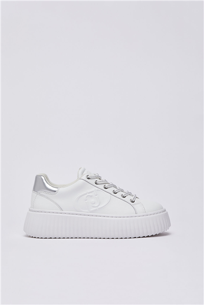 Liu Jo Elodie 01 - Sneaker Calf Black Kadın Sneaker Beyaz