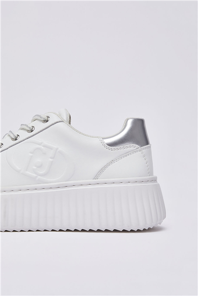 Liu Jo Elodie 01 - Sneaker Calf Black Kadın Sneaker Beyaz