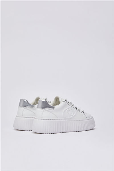 Liu Jo Elodie 01 - Sneaker Calf Black Kadın Sneaker Beyaz