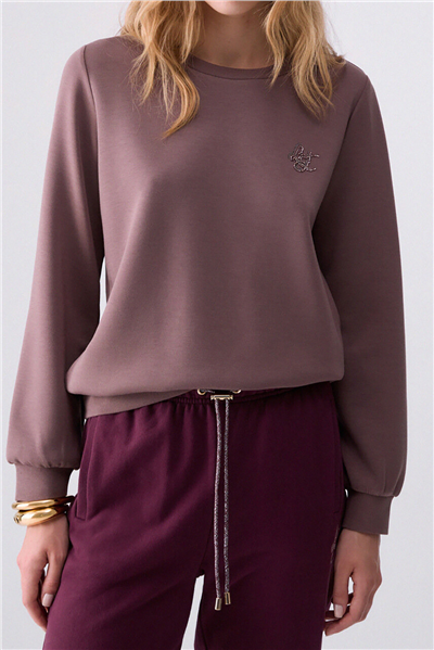 Liu Jo Felpa Chiusa Kadın Bisiklet Yaka Sweatshirt