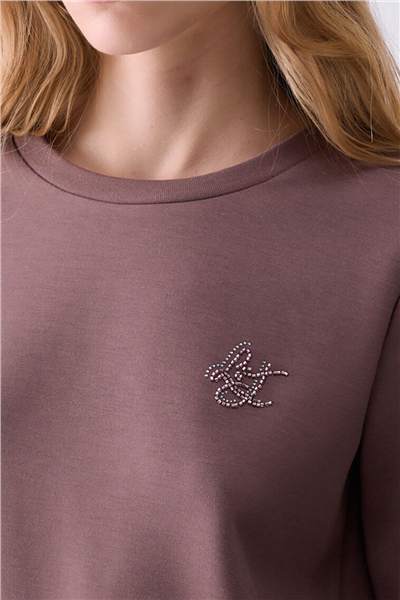 Liu Jo Felpa Chiusa Kadın Bisiklet Yaka Sweatshirt