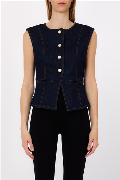 Liu Jo Gilet Pretty Kadın Kot Yelek
