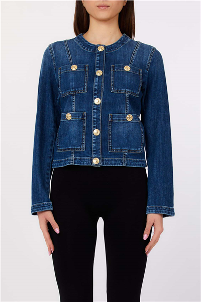 Liu Jo Giubbino Button Kadın Kot Mont