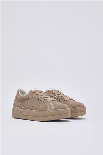 Liu Jo Lena 02 - Sneaker Cow Suede/Patent Moka Kadın Sneaker