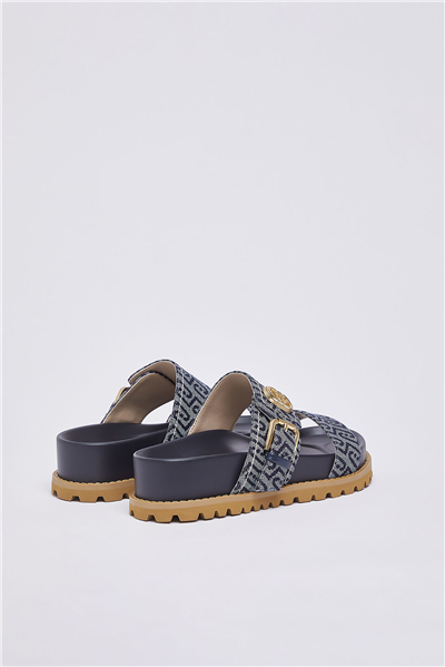 Liu Jo Livia 02 Monogram Kadın Sandalet Mavi