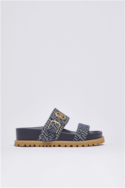 Liu Jo Livia 02 Monogram Kadın Sandalet Mavi