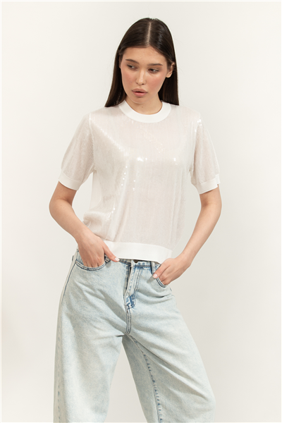 Liu Jo Maglia Chiusa M/C Kadın Triko