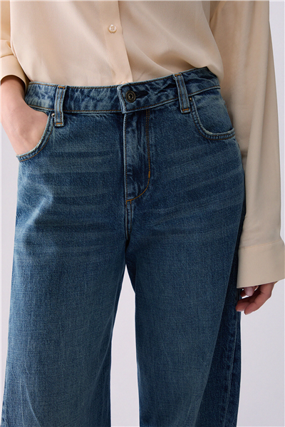 Liu Jo Pant.Straight Ergono Kadın Jean Pantolon