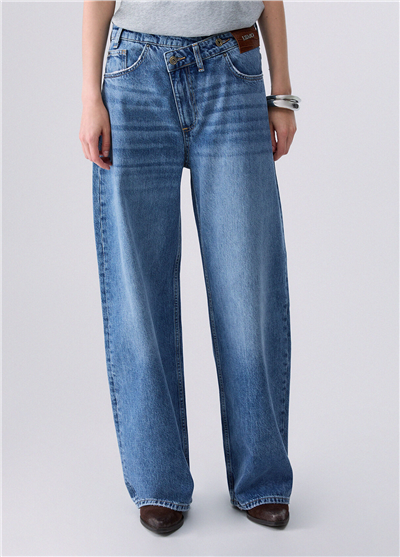 Liu Jo Pant.Straight Awry R Kadın Jean Pantolon
