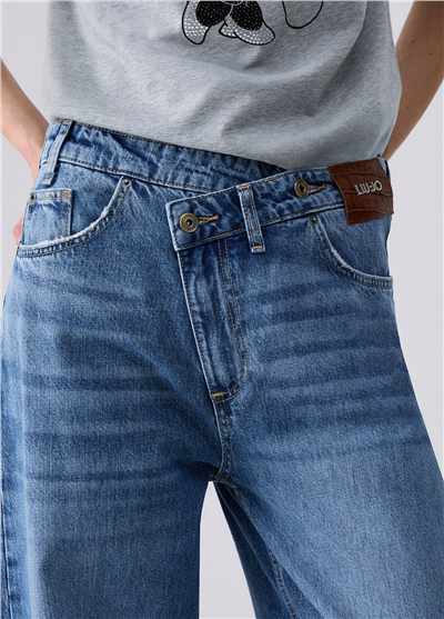 Liu Jo Pant.Straight Awry R Kadın Jean Pantolon