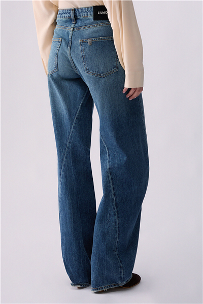 Liu Jo Pant.Straight Ergono Kadın Jean Pantolon