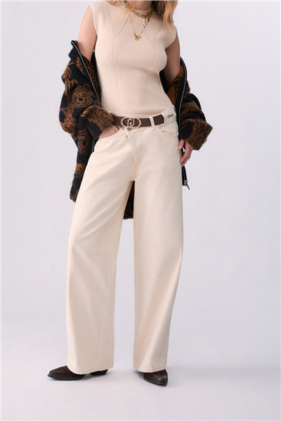 Liu Jo Pant.Straight Awry R Kadın Pantolon