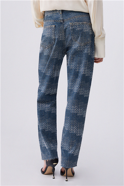 Liu Jo Pant.Straight Fit Hw Kadın Jean Pantolon Mavi