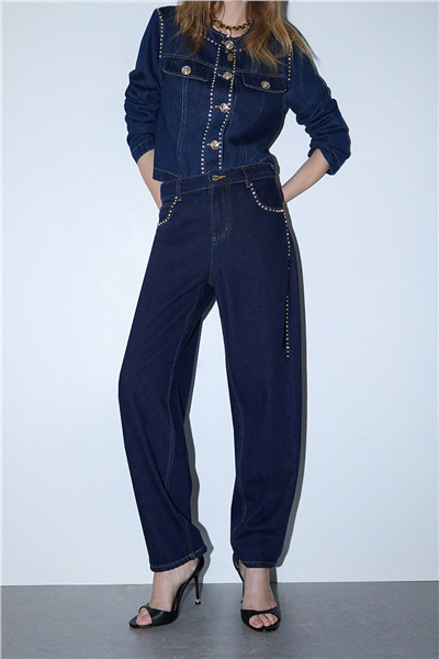 Liu Jo Pant.Barrel H.W. Kadın Jean Pantolon Çok Renkli