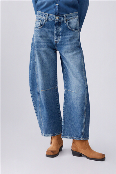 Liu Jo Pant.Denim Frog Pinces L.W. Kadın Jean Pantolon Mavi