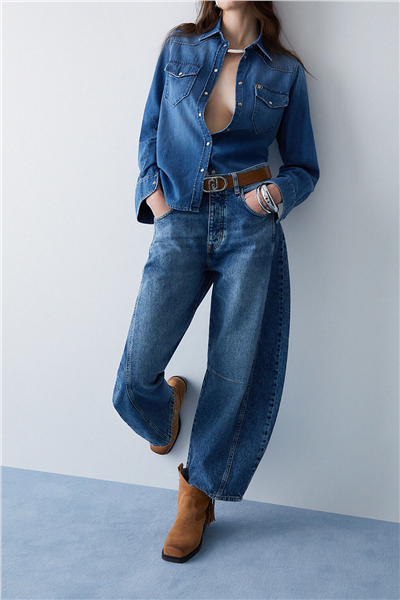 Liu Jo Pant.Denim Frog Pinces L.W. Kadın Jean Pantolon Mavi