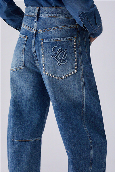 Liu Jo Pant.Denim Frog Pinces L.W. Kadın Jean Pantolon Mavi