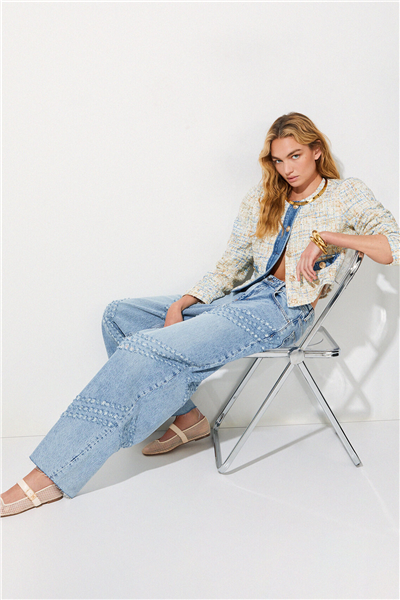 Liu Jo Pant.Flare H.W. Kadın Jean Pantolon Mavi